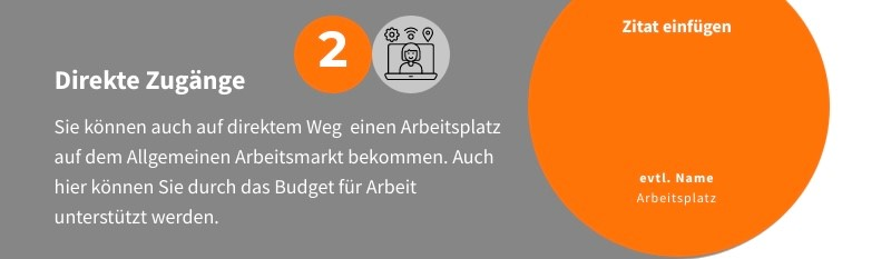 Grafik Direkte Zugänge zum Budget für Arbeit